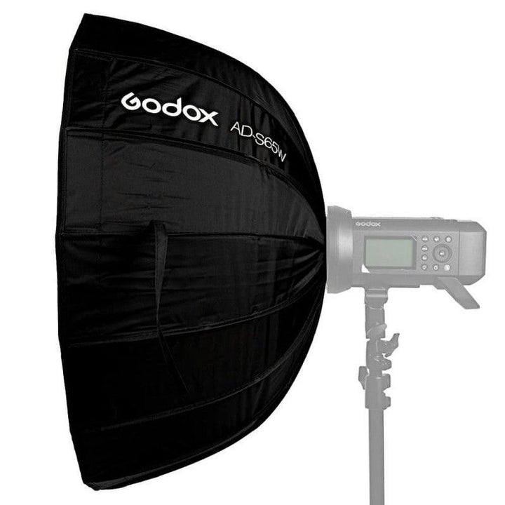Godox AD-S65W Parabolic Softbox with Godox Mount and Grid (White, 25.6") | PROCAM