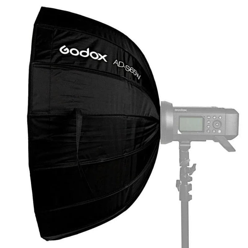 Godox AD-S65W Parabolic Softbox with Godox Mount and Grid (White, 25.6") at PROCAM | procam.com