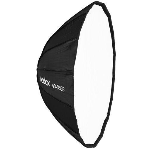 Godox AD-S85S Parabolic Softbox with Godox Mount and Grid (Gold/Silver, 33.5") at PROCAM | procam.com
