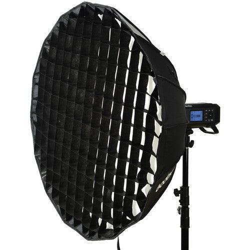 Godox AD-S85S Parabolic Softbox with Godox Mount and Grid (Gold/Silver, 33.5") at PROCAM | procam.com