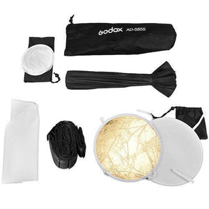 Godox AD-S85S Parabolic Softbox with Godox Mount and Grid (Gold/Silver, 33.5") at PROCAM | procam.com