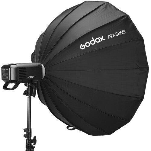 Godox AD-S85S Parabolic Softbox with Godox Mount and Grid (Gold/Silver, 33.5") at PROCAM | procam.com