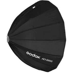Godox AD-S85S Parabolic Softbox with Godox Mount and Grid (Gold/Silver, 33.5") at PROCAM | procam.com