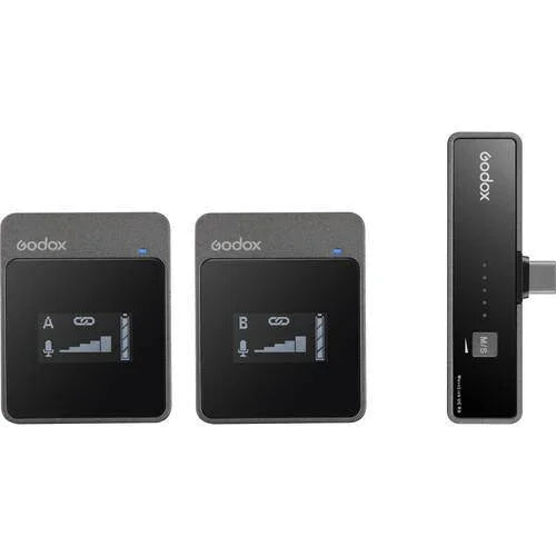 Godox MoveLink UC2 Compact 2-Person Digital Wireless Microphone System for Smartphones & Tablets with USB Type-C (2.4 GHz) at PROCAM | procam.com