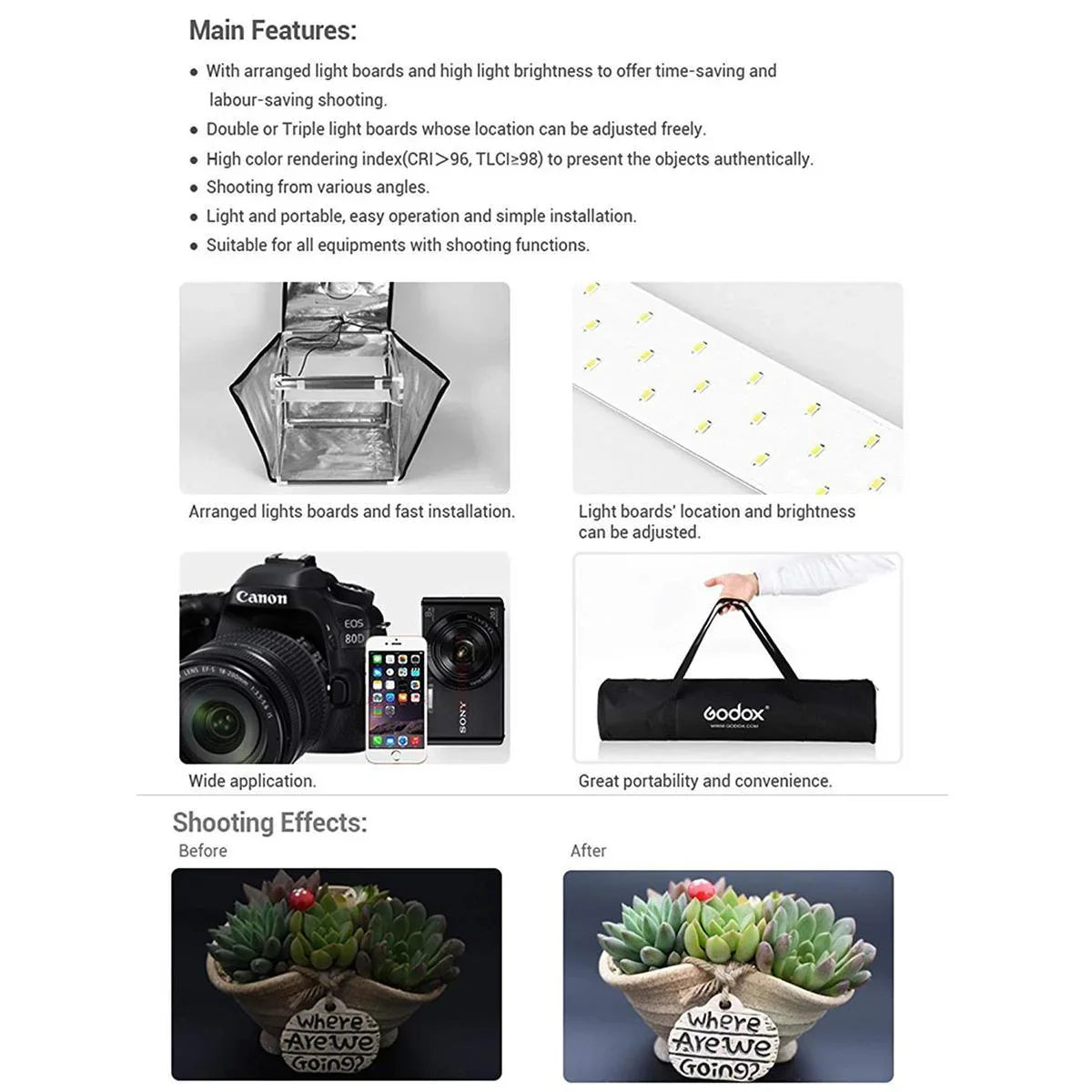 Godox LST40 LED Light Tent - 16'' at PROCAM | procam.com