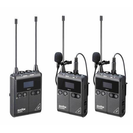 Godox WMicS1 Kit 2 Two-Person Camera-Mount Wireless Omni Lavalier Microphone System for Mirrorless/DSLR Cameras (514 to 596 MHz) at PROCAM | procam.com