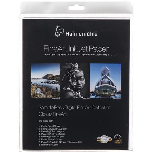 Hahnemühle FineArt Glossy Inkjet Paper Sample Pack (8.5 x 11", 14 Sheets) | PROCAM