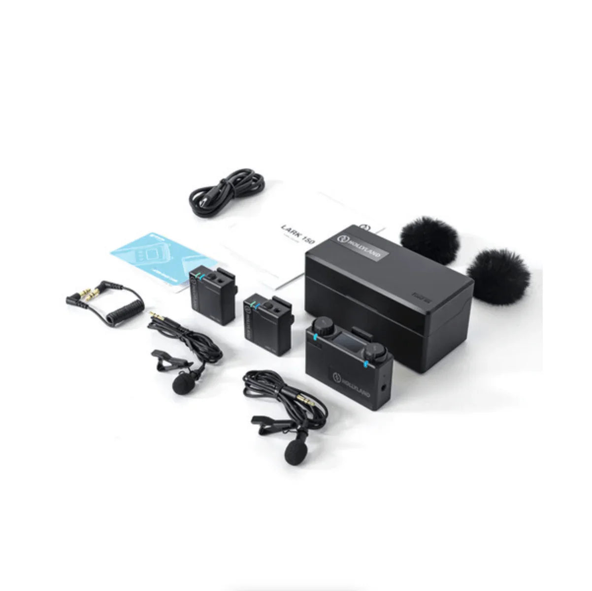 Hollyland LARK 150 2-Person Compact Digital Wireless Microphone System (2.4 GHz, Black) at PROCAM | procam.com
