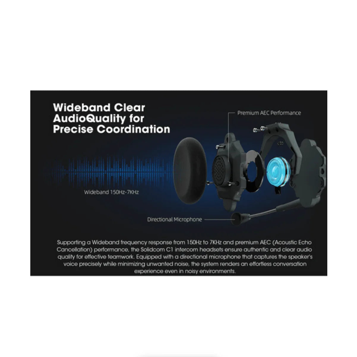 Hollyland Solidcom C1-4S Full-Duplex Wireless DECT Intercom System with 4 Headsets (1.9 GHz) at PROCAM | procam.com