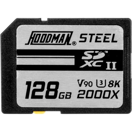 Hoodman 128GB V90 Steel 2000x SDXC UHS-II Memory Card | PROCAM