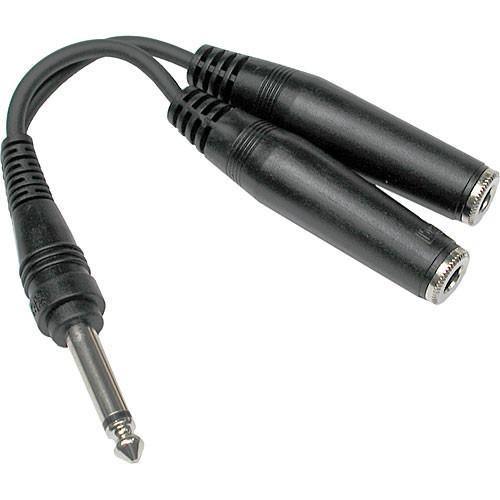 Hosa 1/4'' Male to Two 1/4'' Female Y-Cable - 6'' at PROCAM | procam.com