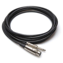 Hosa 1/4'' Phone Male to 3-Pin XLR Female Unbalanced Hi-Z Microphone Cable - 10'