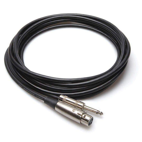 Hosa 1/4'' Phone Male to 3-Pin XLR Female Unbalanced Hi-Z Microphone Cable - 10' | PROCAM