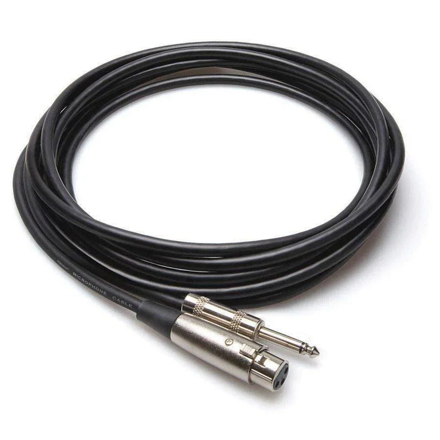 Hosa 1/4'' Phone Male to 3-Pin XLR Female Unbalanced Hi-Z Microphone Cable - 10' at PROCAM | procam.com