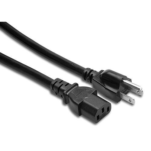 Hosa Black 14 Gauge Electrical Extension Cable with IEC Female Connector - 15' | PROCAM