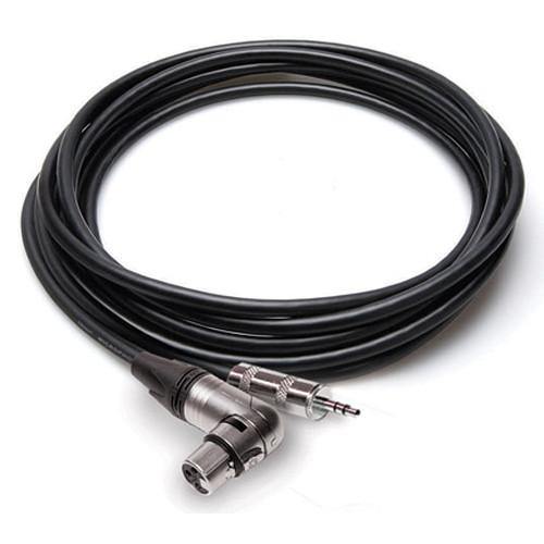 Hosa Camcorder Mic Cable - Neutrik Right-angle XLR3F to Hosa 3.5 mm TRS - 1.5 ft | PROCAM