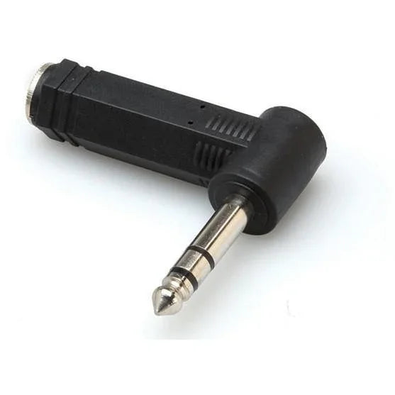 Hosa GPP273 Stereo Male 1/4'' Phone to Angled Stereo Female 1/4'' Phone Adapter at PROCAM | procam.com