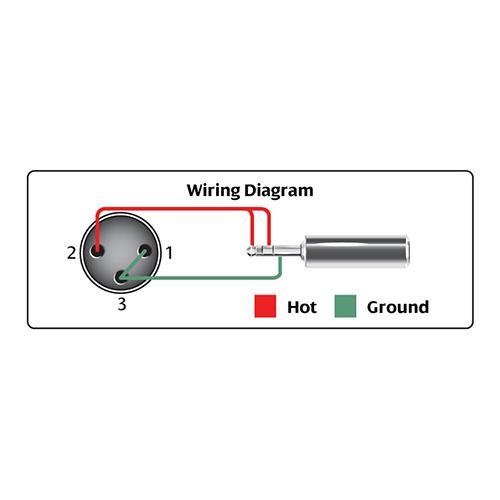 Hosa Mini Stereo Male to 3-pin XLR Female Angled (Connects Mono Microphones to Stereo Camera Inputs) Cable - 1 ft | PROCAM