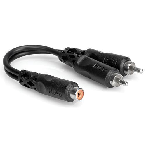 Hosa RCA Female to 2 RCA Male Y-Cable - 6'' | PROCAM