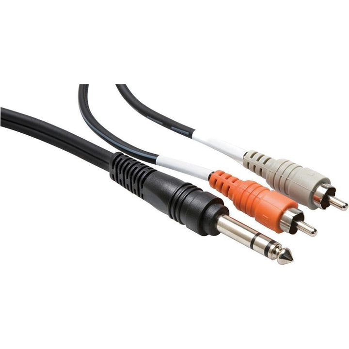 Hosa Stereo 1/4'' Male to 2 RCA Male Y-Cable (10') | PROCAM