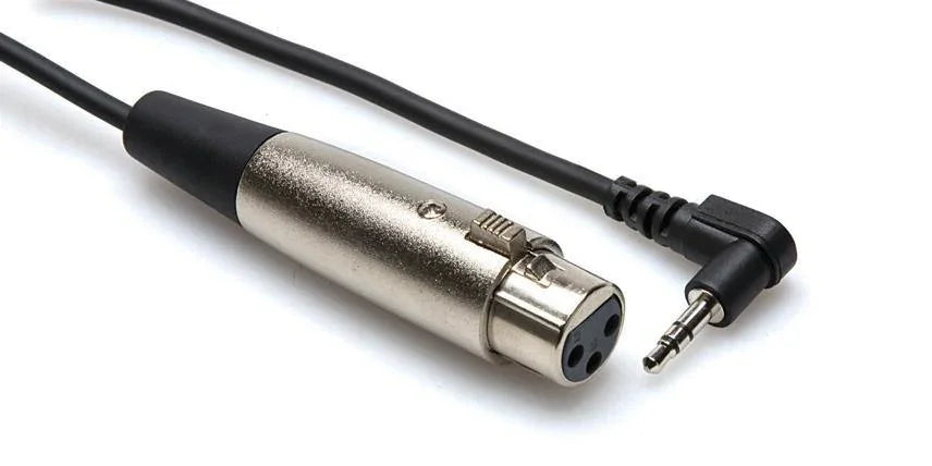 Hosa Angled Stereo 3.5mm Mini to 3-Pin XLR Female Microphone Cable - 5' at PROCAM | procam.com