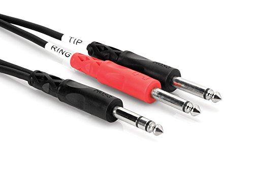 Hosa STP-204 Stereo 1/4'' Male to 2 Mono 1/4'' Male Y-Cable (13.2') | PROCAM