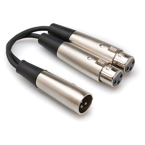 Hosa XLR Male to 2 XLR Female Y-Cable (6'') | PROCAM