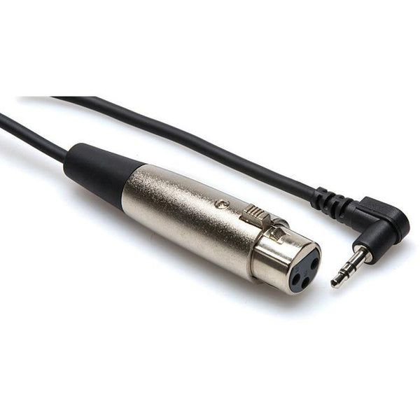 Hosa XVM-101M Angled Stereo 3.5mm to 3-Pin XLR Male Microphone Cable (1') | PROCAM