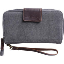 Kelly Moore Bag Canvas Wallet (Gray Canvas/Brown Trim)
