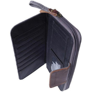 Kelly Moore Bag Canvas Wallet (Gray Canvas/Brown Trim) at PROCAM | procam.com