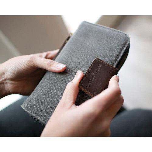 Kelly Moore Bag Canvas Wallet (Gray Canvas/Brown Trim) at PROCAM | procam.com