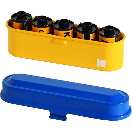 Kodak Steel 135mm Film Case (Blue Lid/Yellow Body) at PROCAM | procam.com