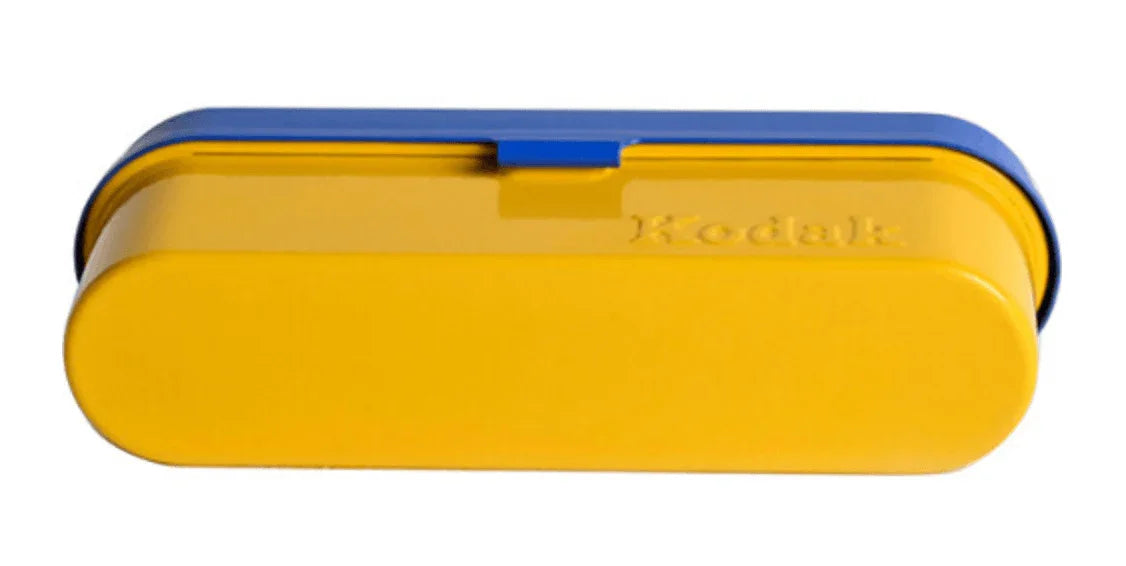 Kodak Steel 135mm Film Case (Blue Lid/Yellow Body) at PROCAM | procam.com