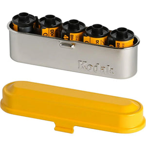 Kodak Steel 135mm Film Case (Yellow Lid/Silver Body) at PROCAM | procam.com