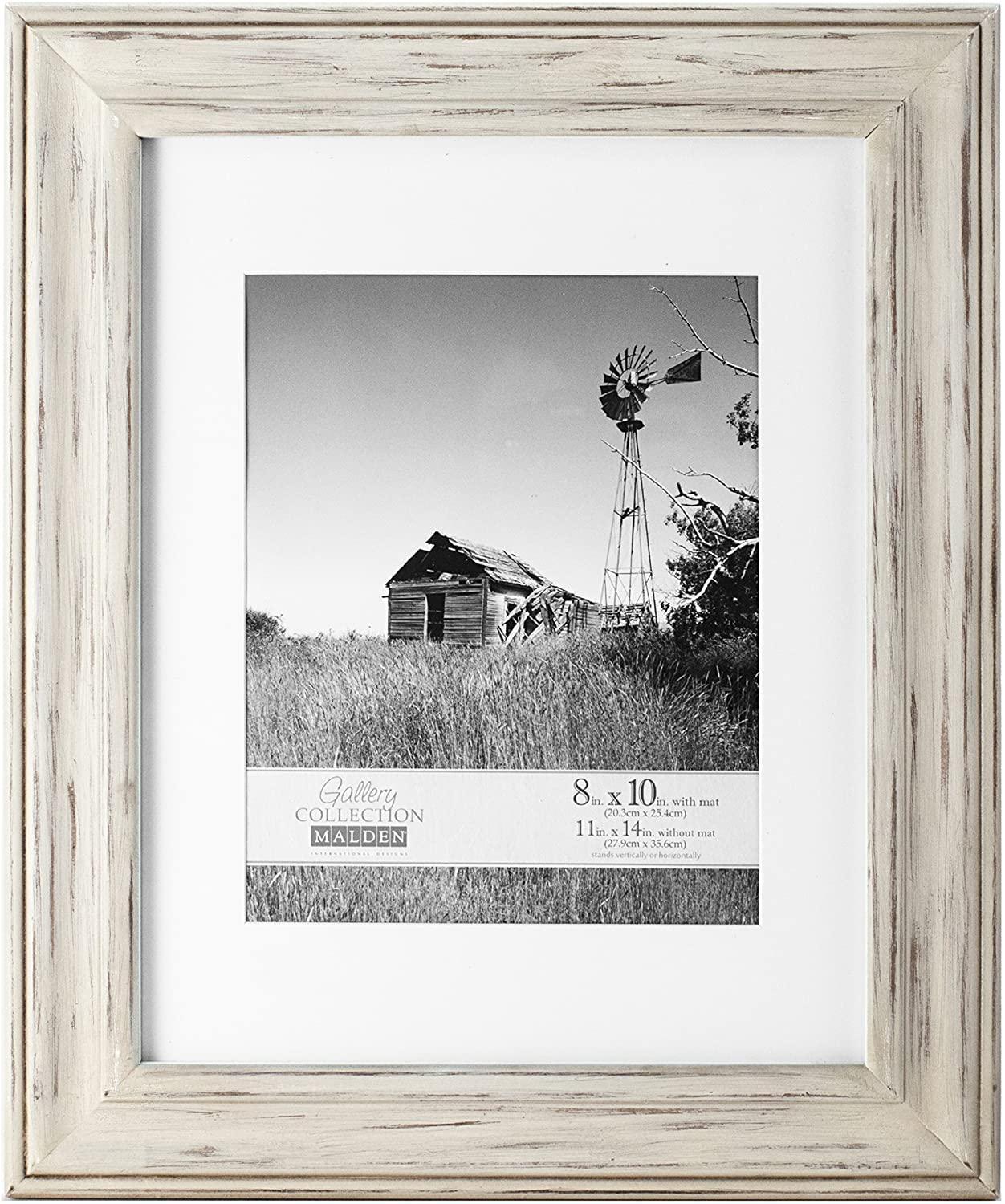 Malden 11x14/8x10 Whitman Mat Frame - Whitewash at PROCAM | procam.com