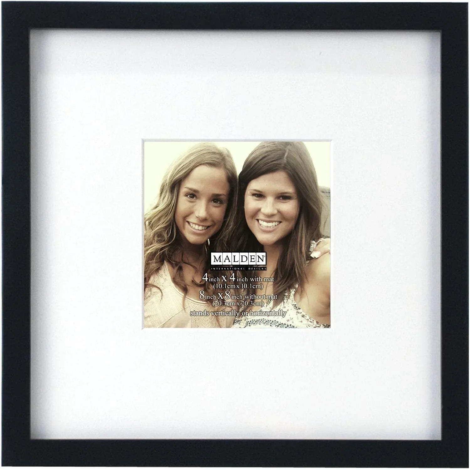 Malden 4x4/8x8 Smart Matted Picture Frame - Black at PROCAM | procam.com