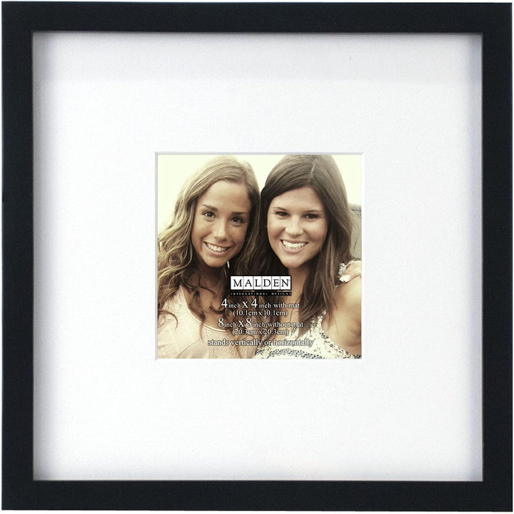 Malden 4x4/8x8 Smart Matted Picture Frame - Black | PROCAM