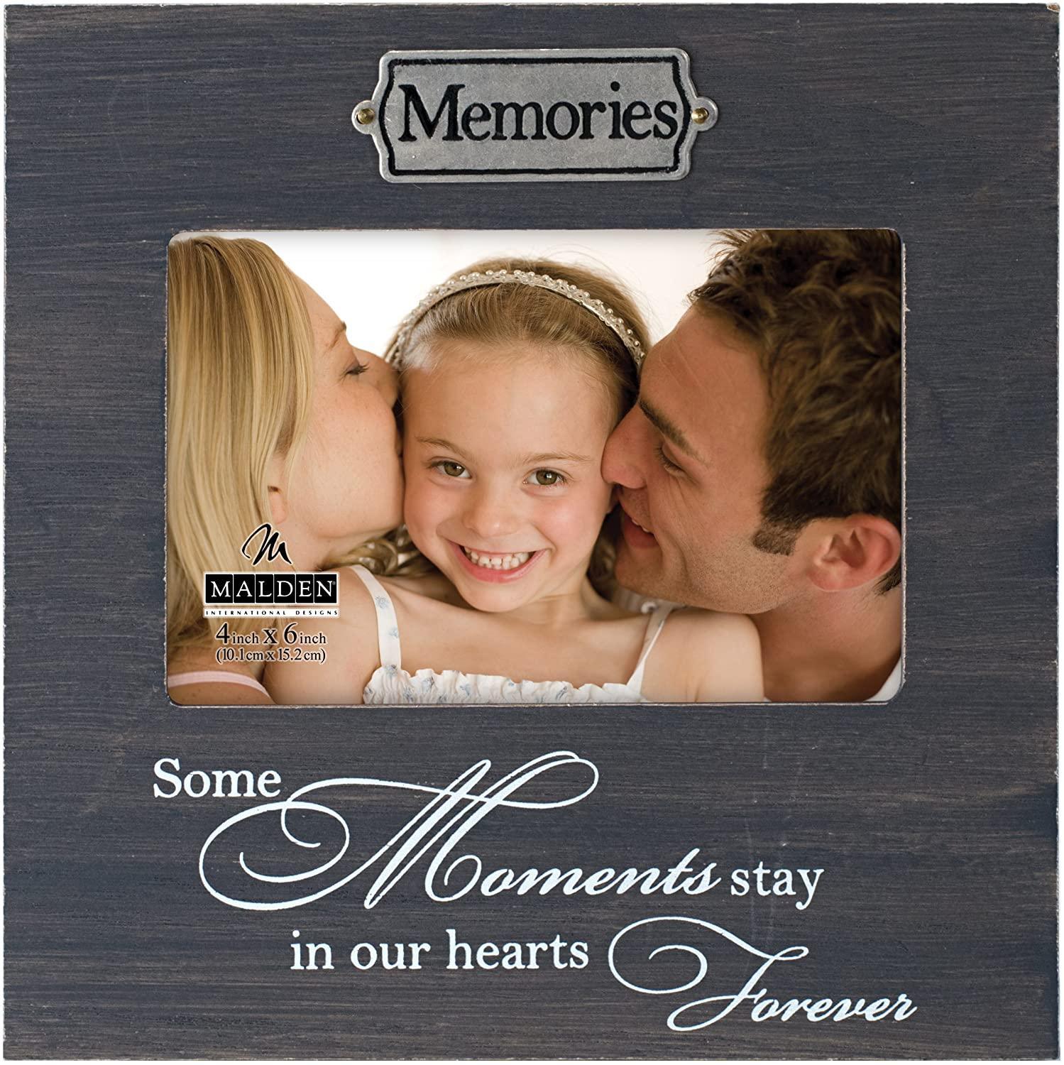 Malden 4x6 Memories Frame - Gray / Silver Plaque at PROCAM | procam.com