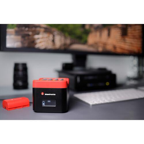 Manfrotto ProCUBE Professional Twin Charger for Canon LP-E6, LP-E6N, LP-E6NH, LP-E8, and LP-E17 Batteries | PROCAM