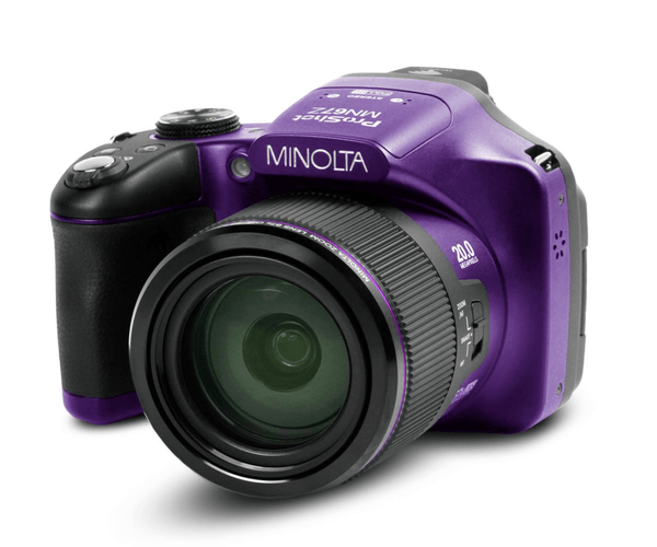 Minolta MN67Z 20 MP HD Bridge Digital Camera with 67x Optical Zoom (Purple) | PROCAM