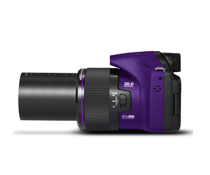 Minolta MN67Z 20 MP HD Bridge Digital Camera with 67x Optical Zoom (Purple) | PROCAM