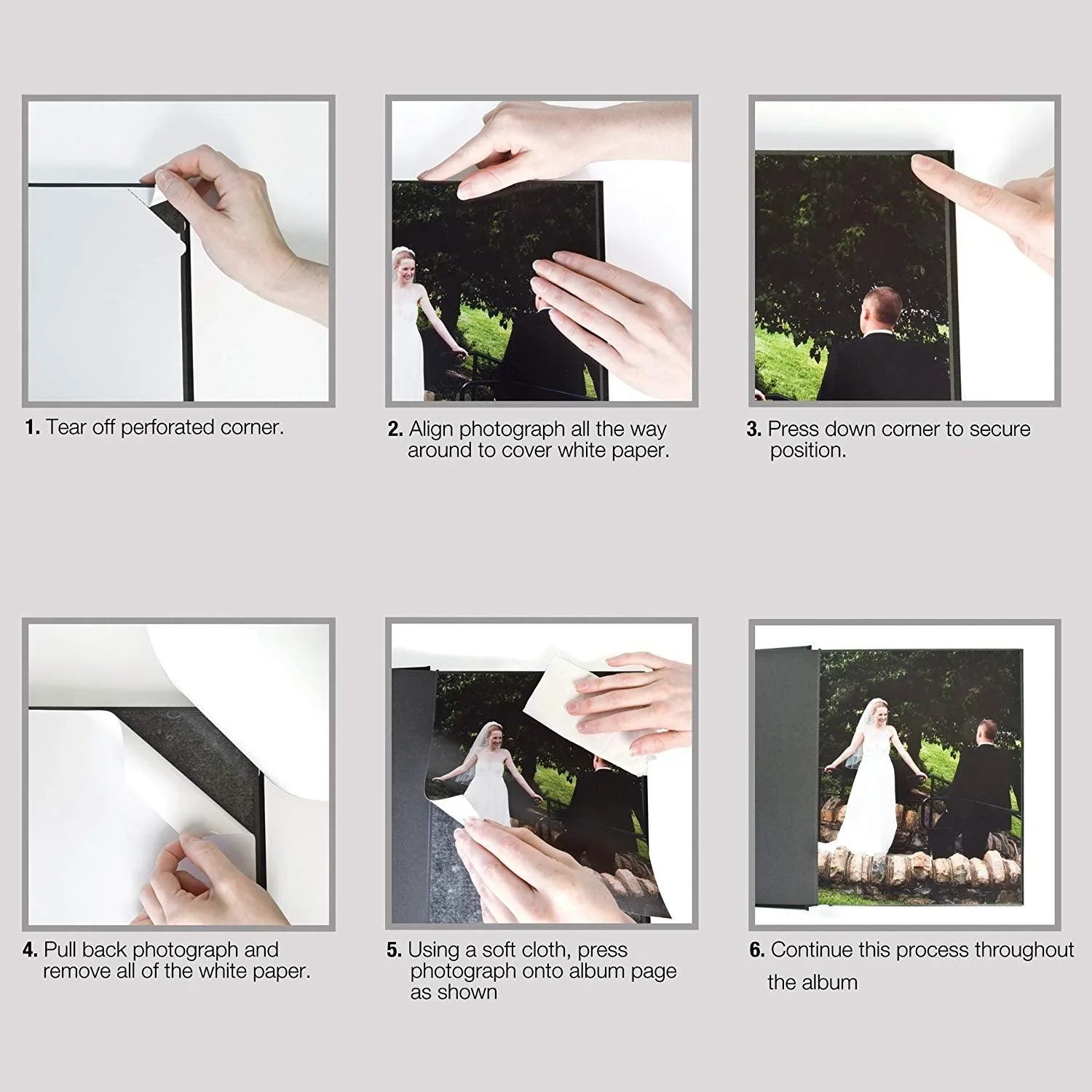Neil 6888M10 8"x8" Vertical Self-Stick Photo Album Magnetic - Black (Single) at PROCAM | procam.com