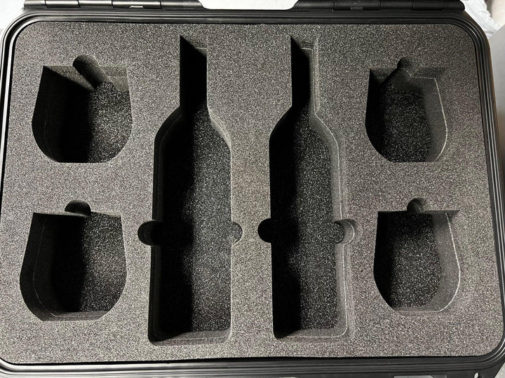 *** OPEN BOX DEMO *** SKB 3i-1813-5B-WINE Mil-Std Waterproof Case w/ Custom Wine Bottle Cut Foam Insert (Black) | PROCAM