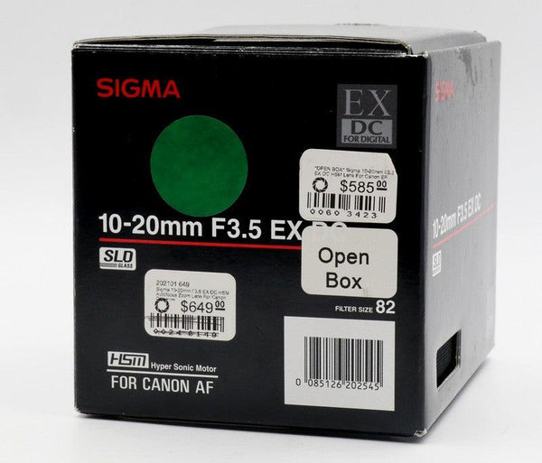 *OPEN BOX*  Sigma 10-20mm f/3.5 EX DC HSM Lens For Canon EF | PROCAM
