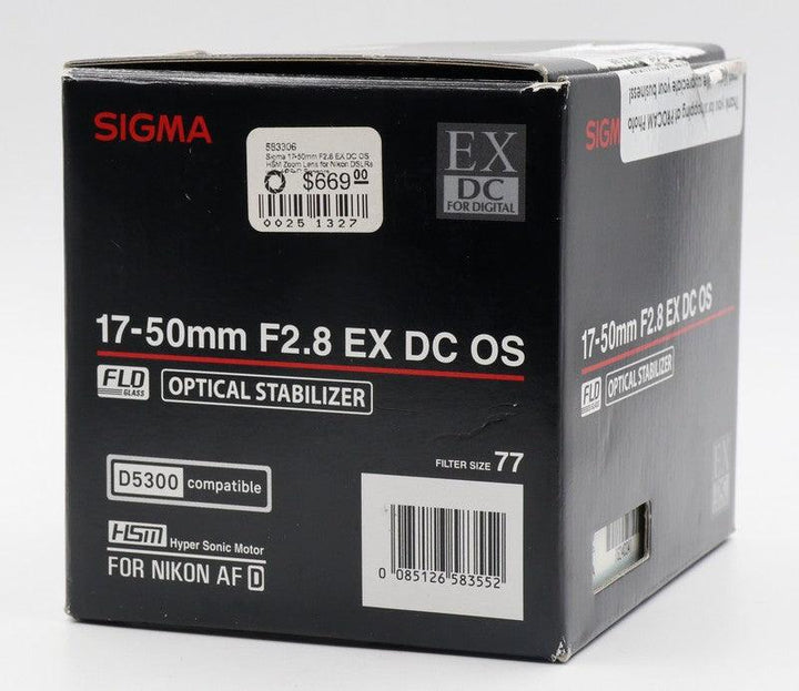 *OPEN BOX* Sigma 17-50mm F2.8 EX DC OS HSM Zoom Lens for Nikon AF/D | PROCAM