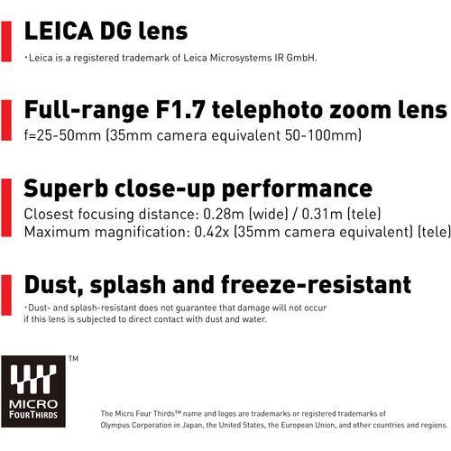 Panasonic Leica DG Vario-Summilux 25-50mm f/1.7 ASPH. Lens | PROCAM