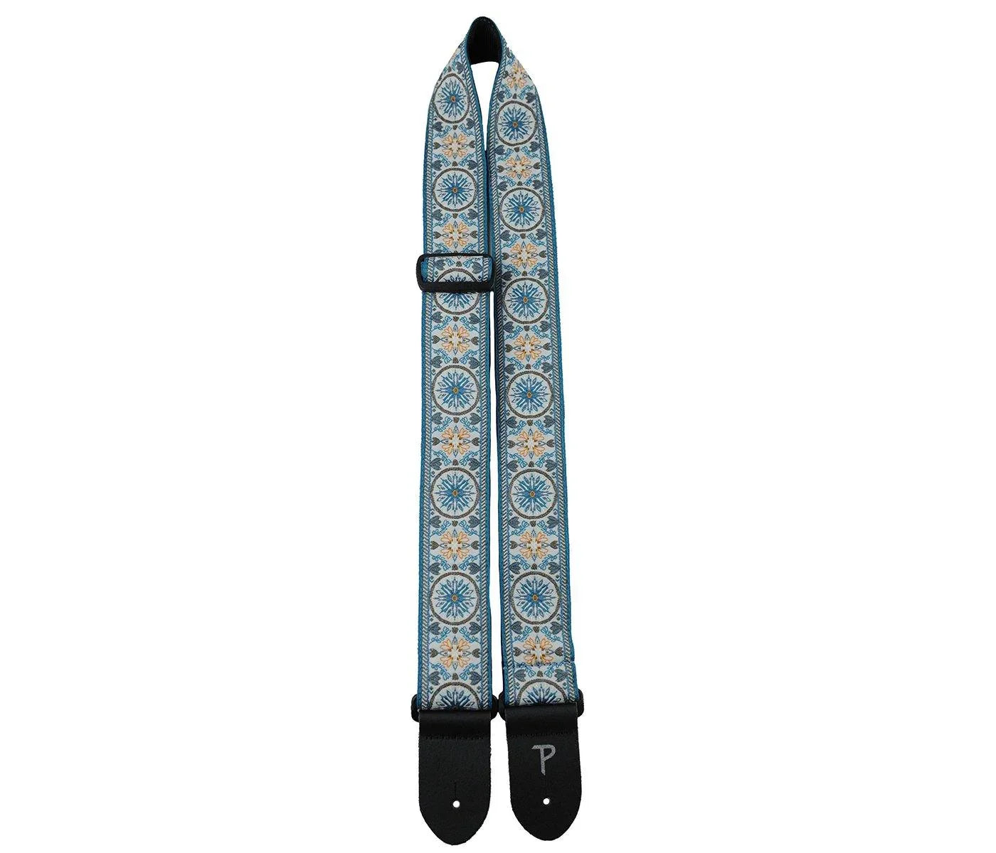Perri's Leathers Ltd. 2" Jacquard Camera Strap (Blue Mandala) at PROCAM | procam.com