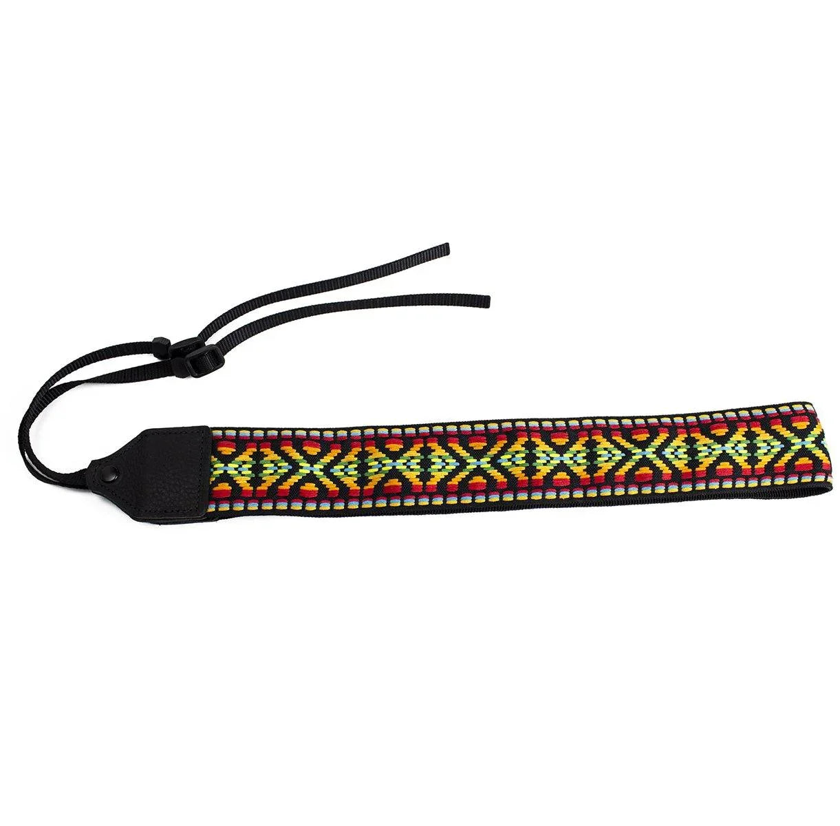 Perri's Leathers Ltd. 2" Jacquard Camera Strap (Hootenanny Red/Yellow/Green) at PROCAM | procam.com
