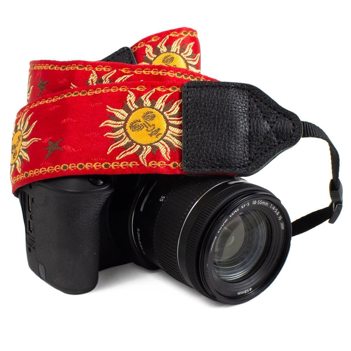 Perri's Leathers Ltd. 2" Jacquard Camera Strap (Red Sun) at PROCAM | procam.com