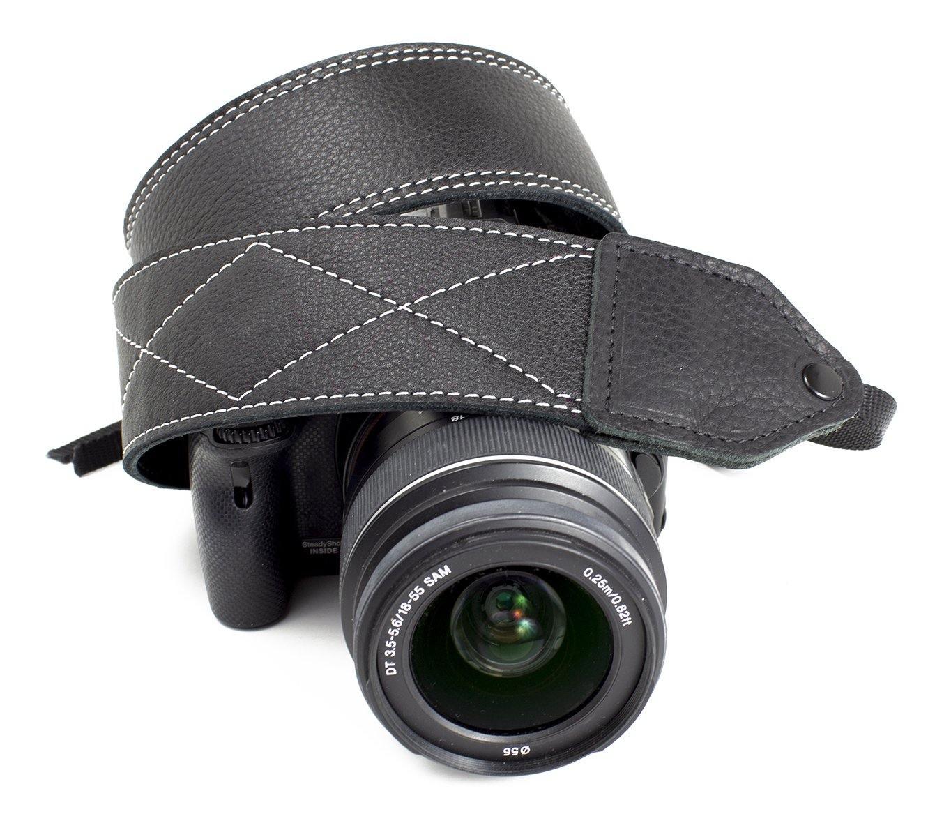 Perri's Leathers Ltd. 2" Leather Strap with XX Stitch (Black) at PROCAM | procam.com